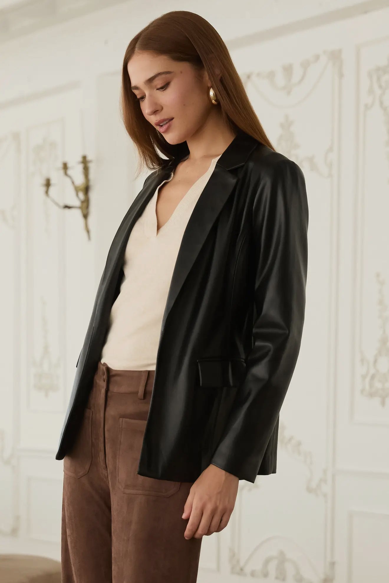 On The Block Leather Blazer