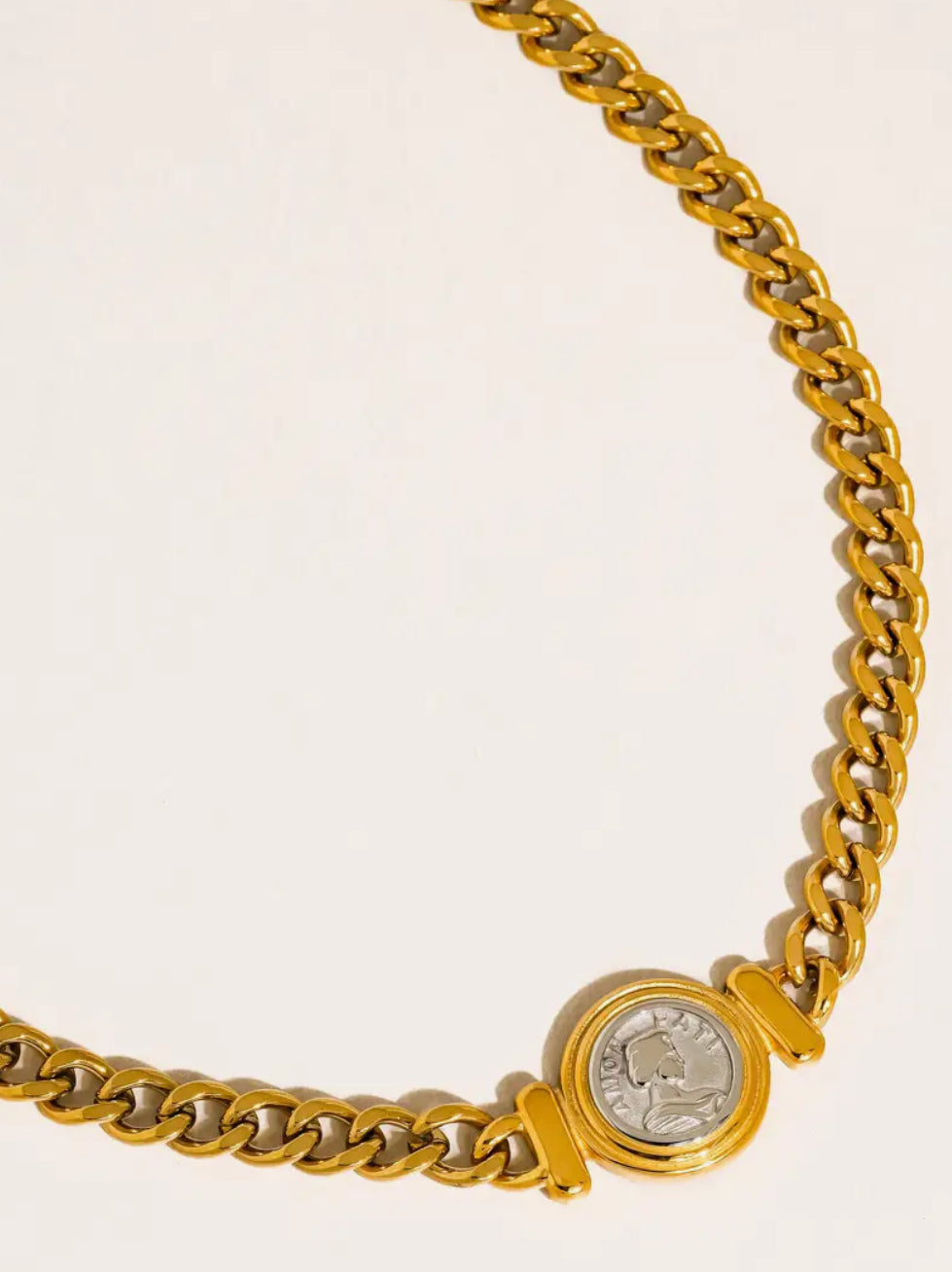 Parisse Coin Pendant Necklace
