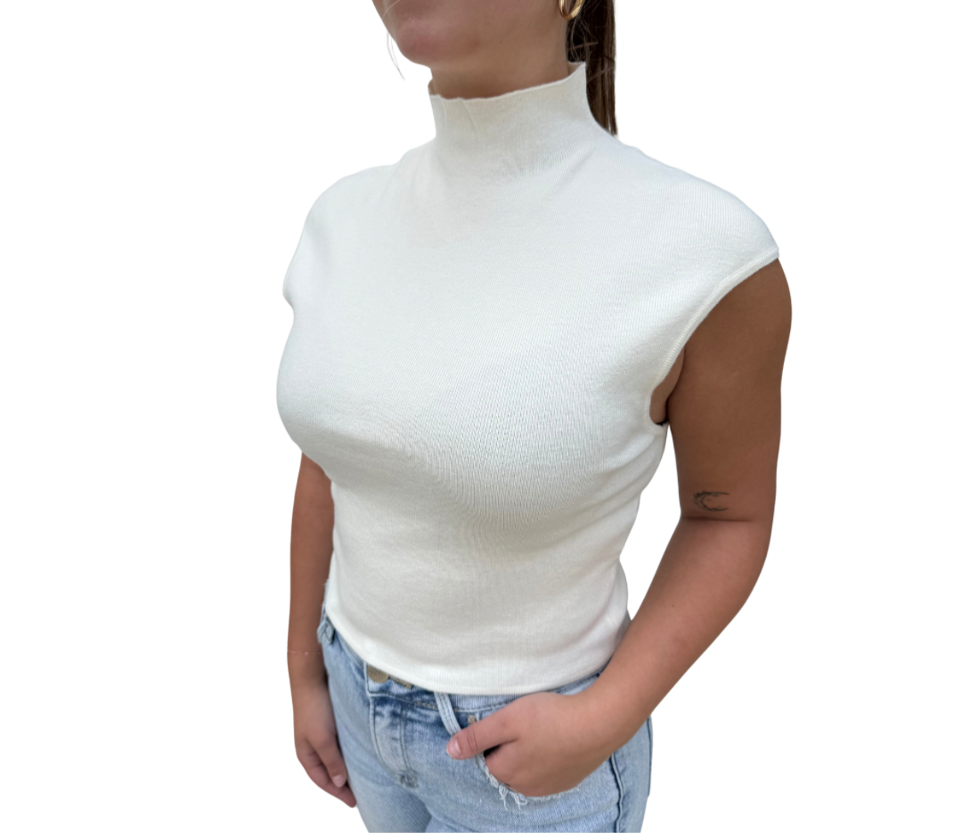 High Neck Sweater Top