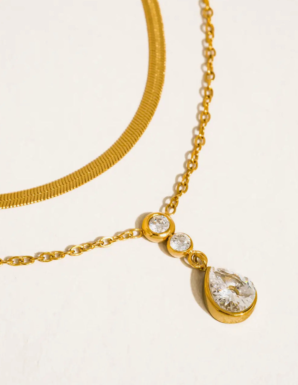 Dorielle Layered Teardrop Necklace