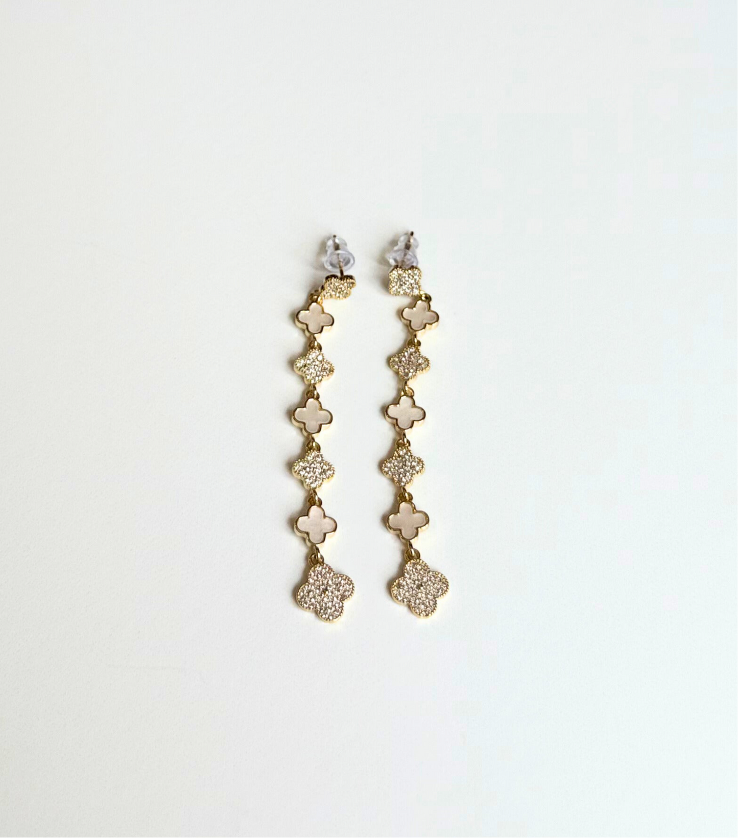 White Clover Drop Earring