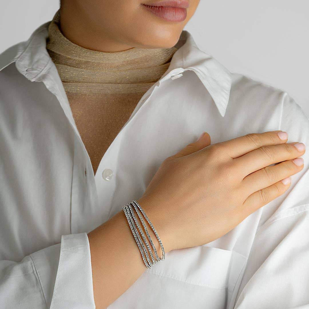 Multi Stretch Crystal Bracelet