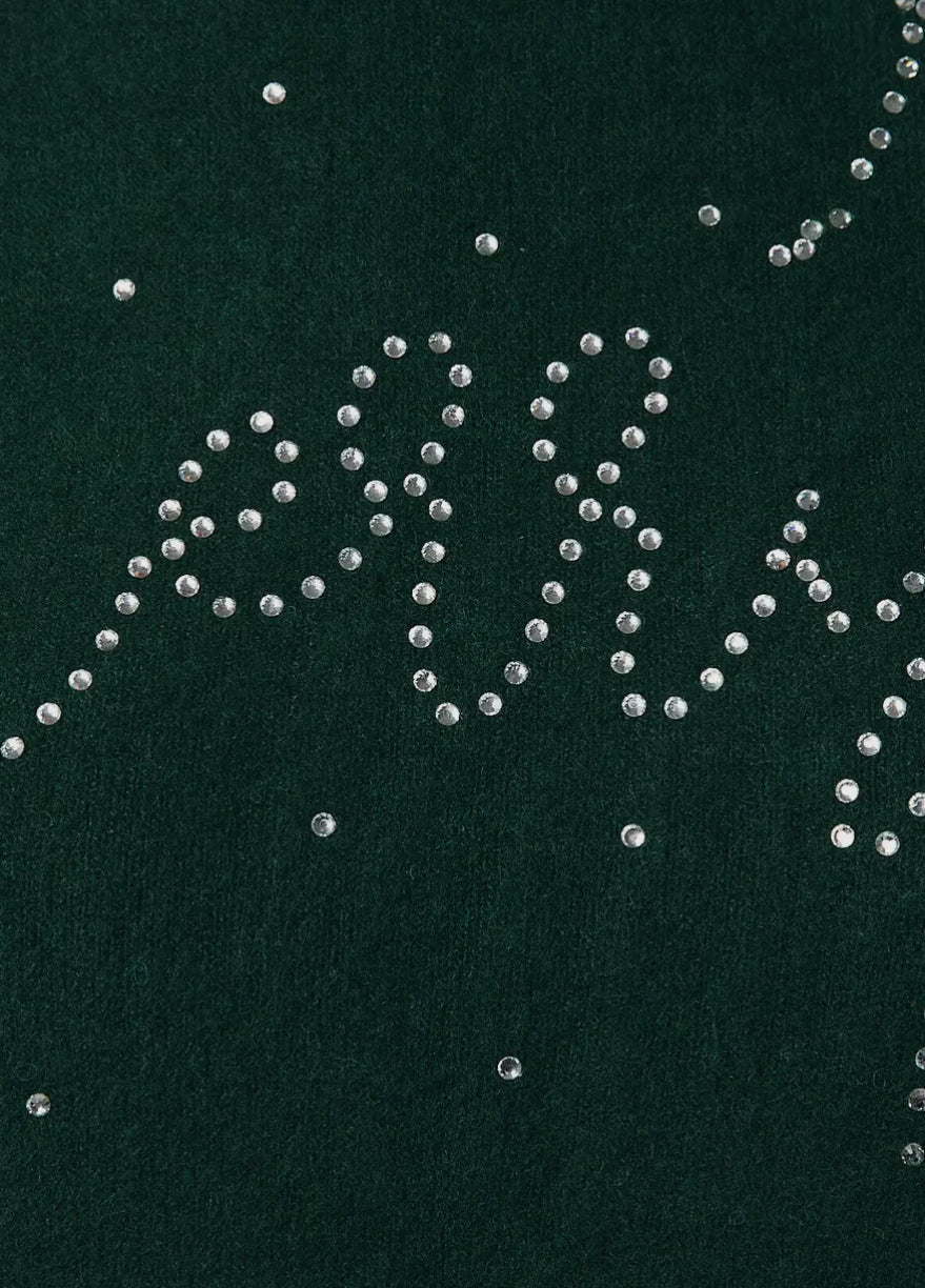 Merry Rhinestone Sweater