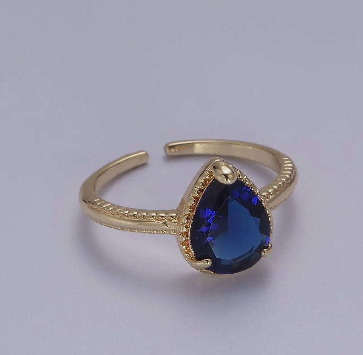 Halo Pear Ring