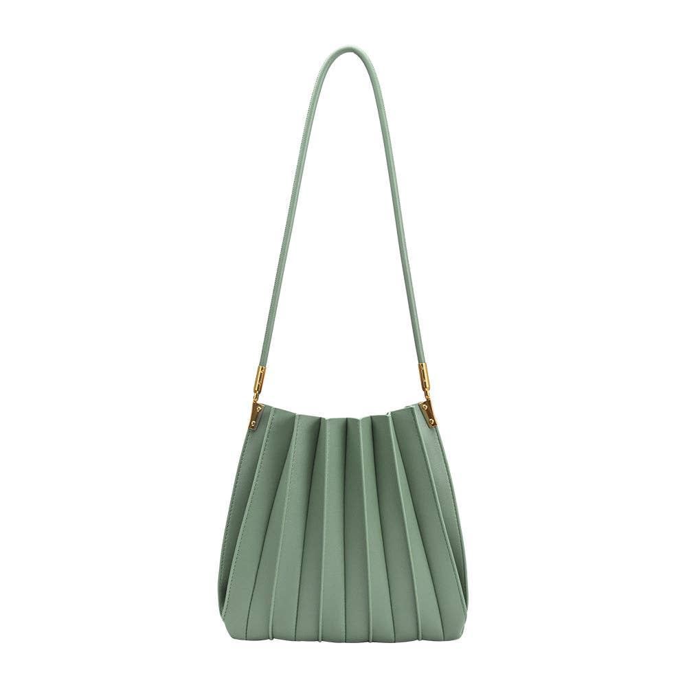 Carrie Pleated Vegan Shoulder Bag