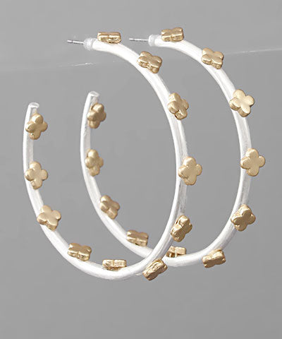 Clover Hoop Earrings