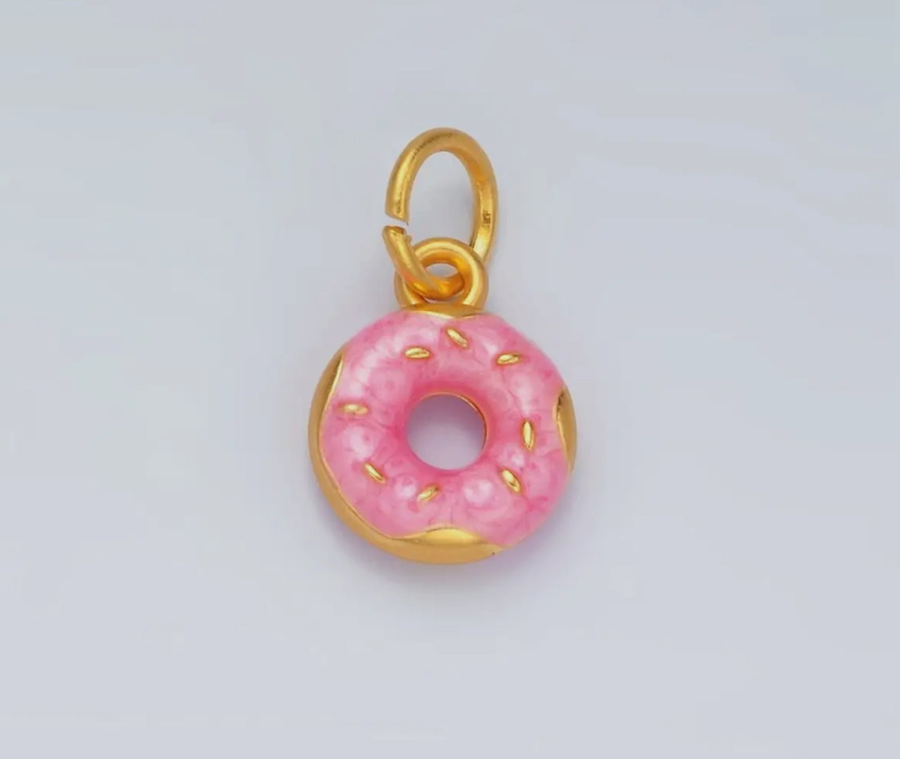 Pink Glazed Donut Charm