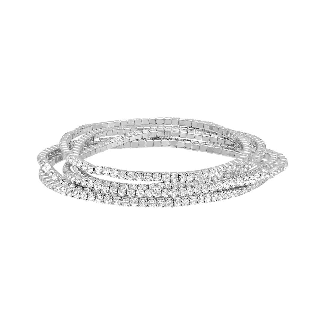 Multi Stretch Crystal Bracelet