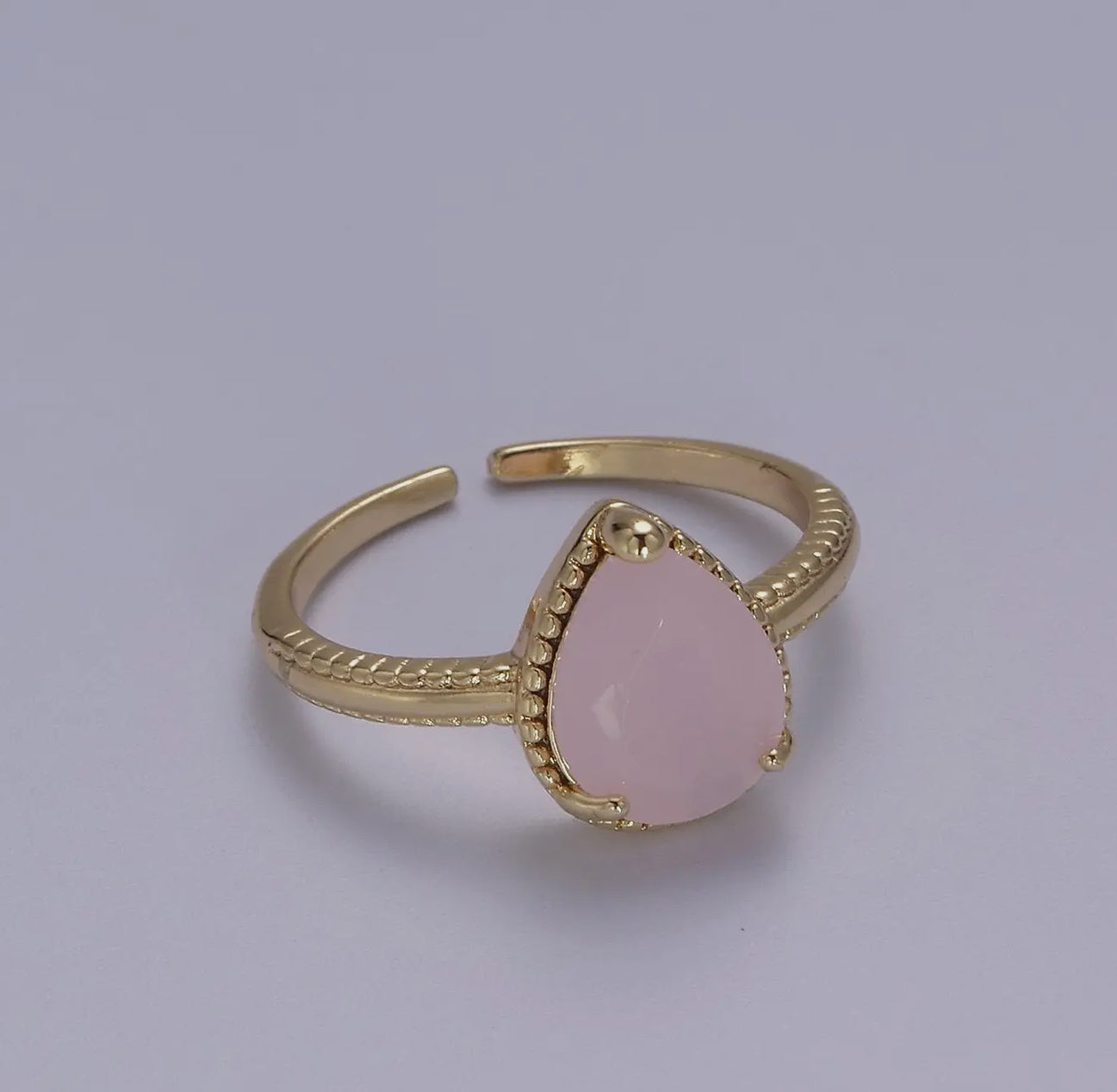 Halo Pear Ring