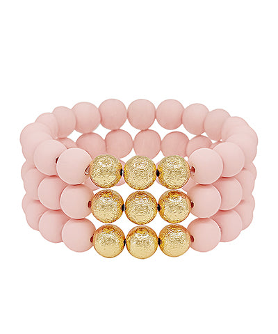 3 Row Clay Ball Bracelet