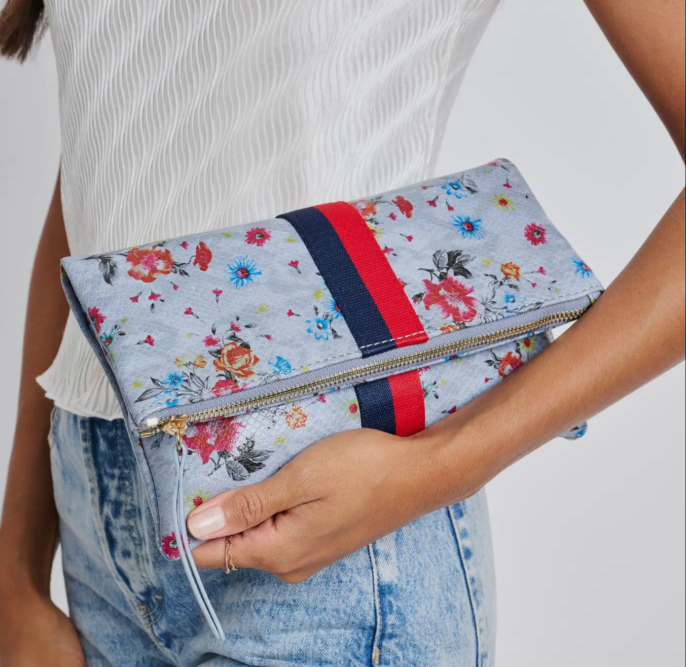 Jules Floral Print Clutch