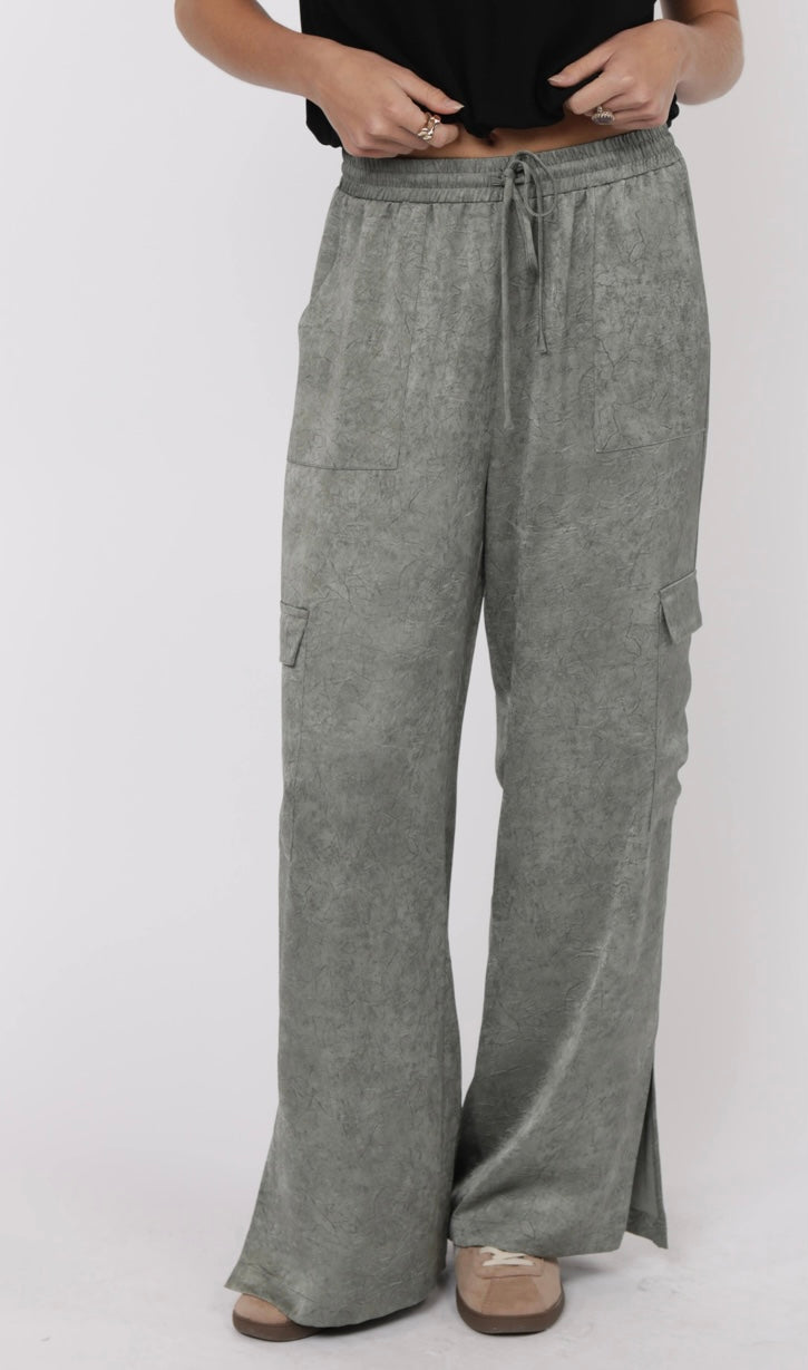 Forever Yours Crinkled Cargo Pants