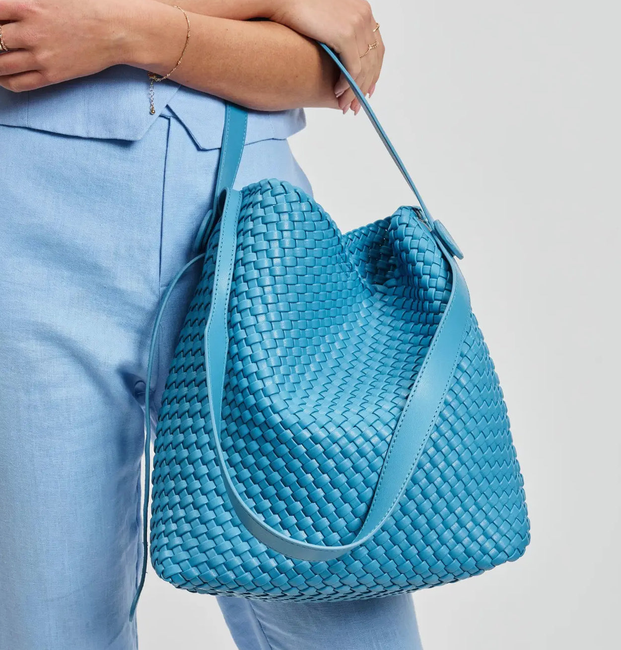 Edith Woven Hobo Bag