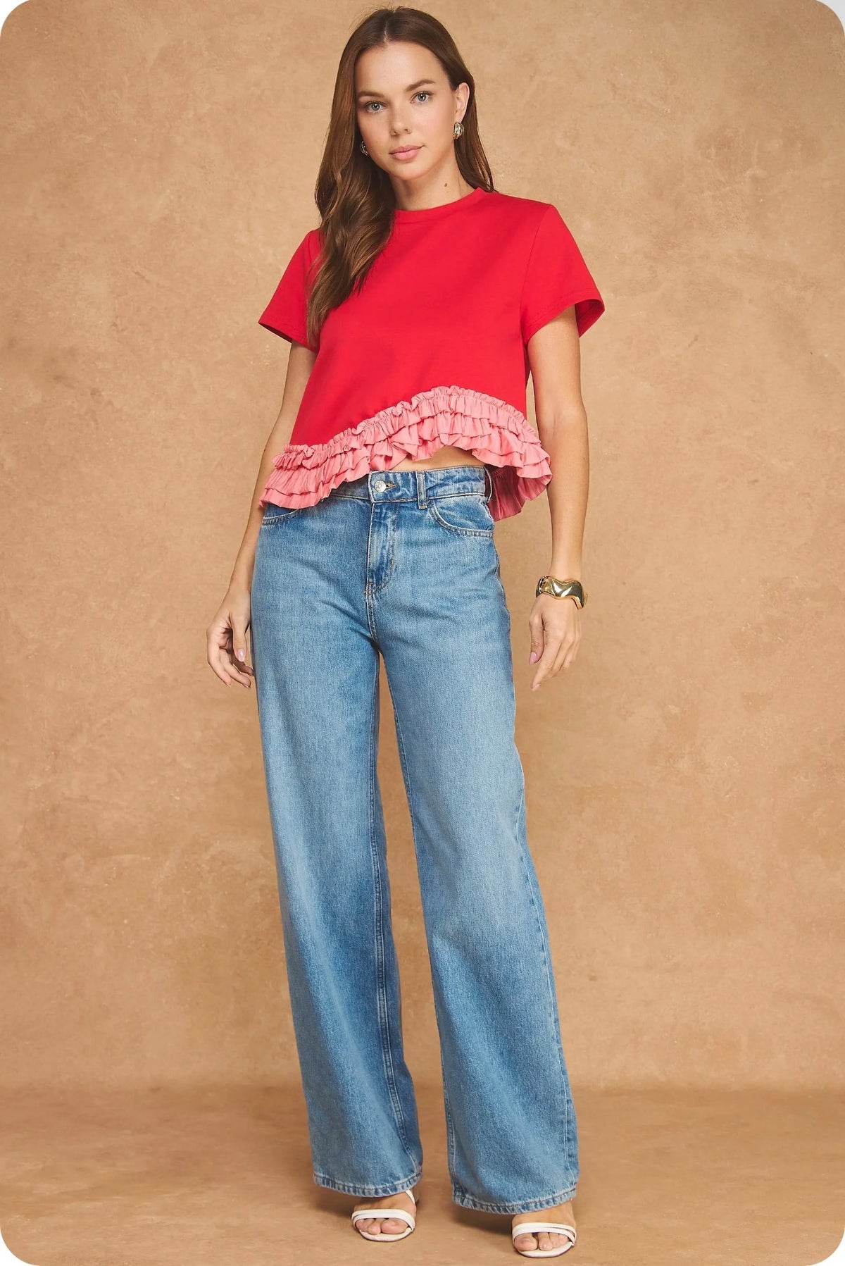 Aimee Ruffle Top