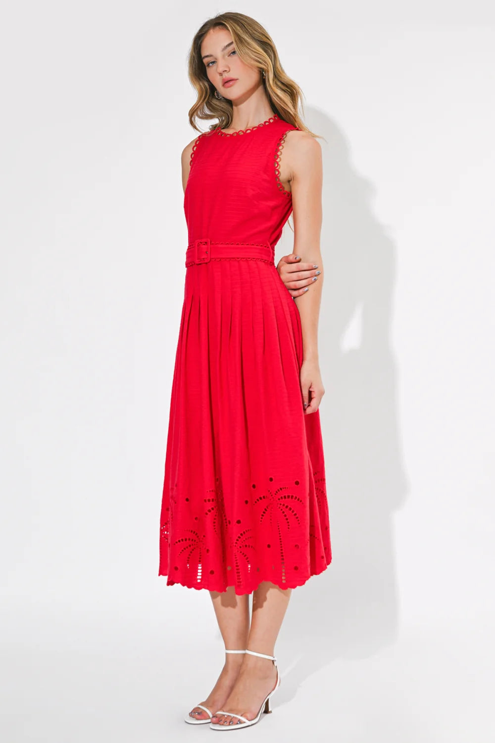 Neve Embroidered Midi Dress