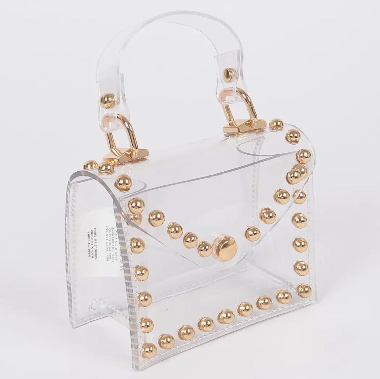 Stella Studded Clear Bag