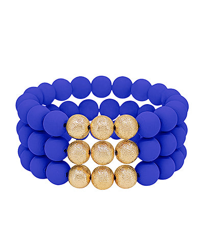 3 Row Clay Ball Bracelet
