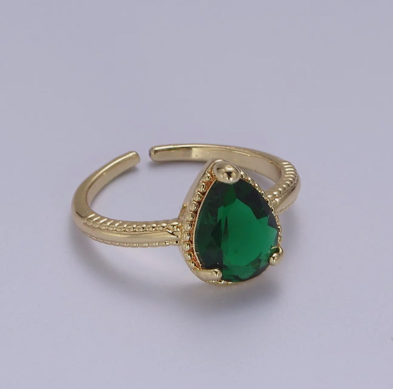Halo Pear Ring