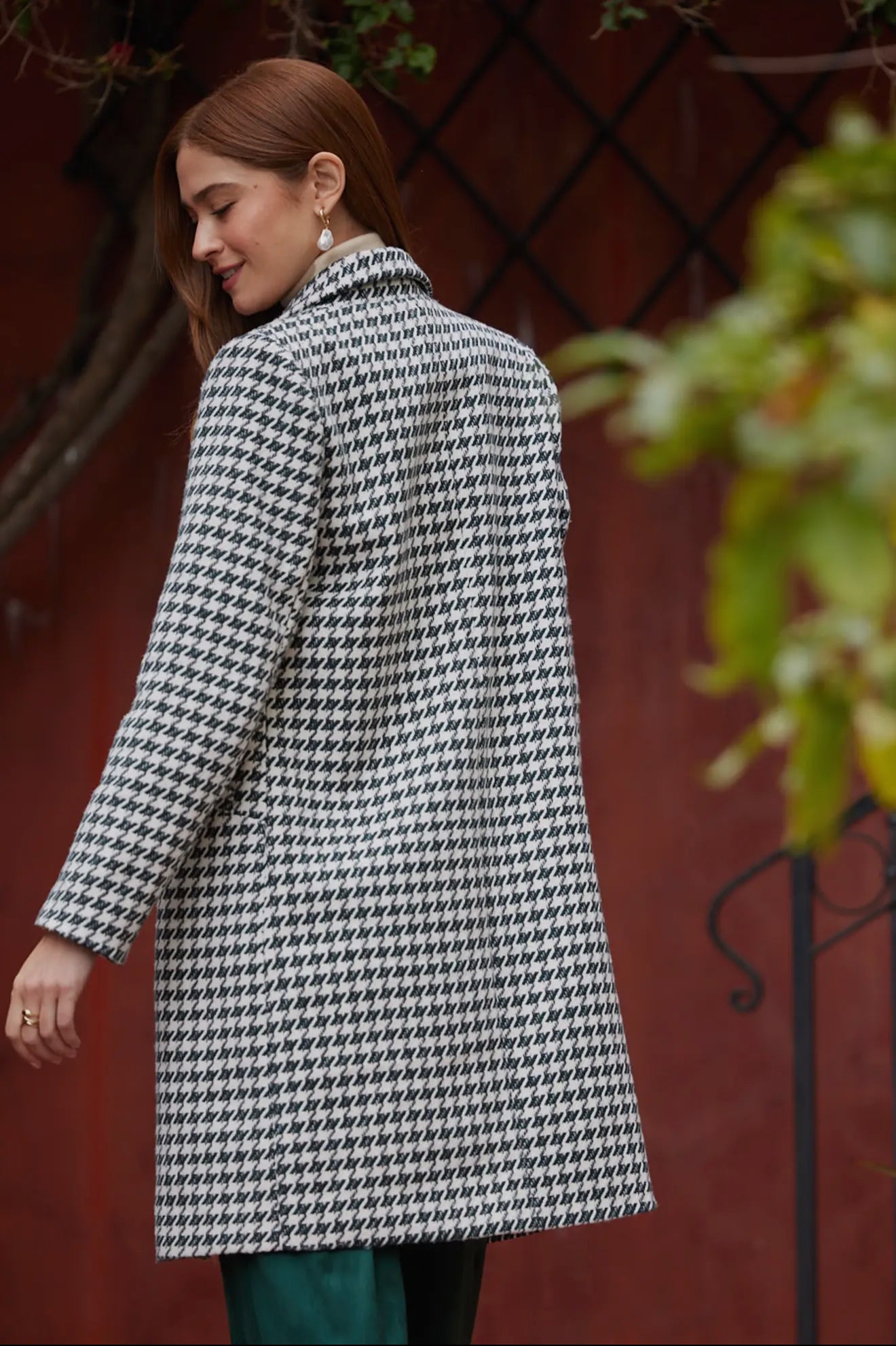 Evergreen Check Long Sleeve Coat