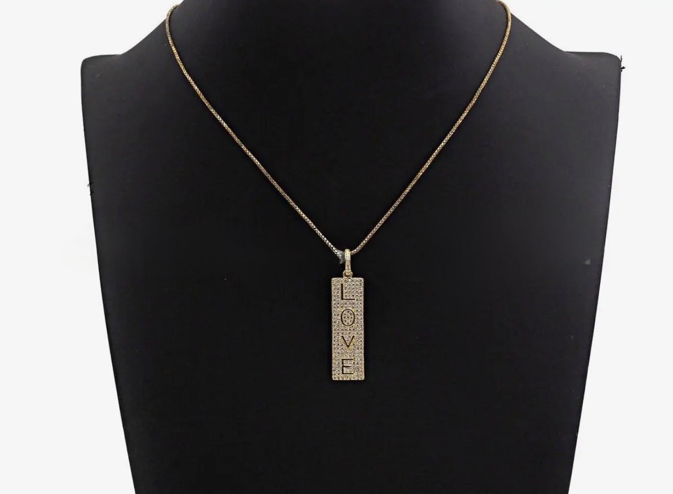 Love Bar Pendant Charm