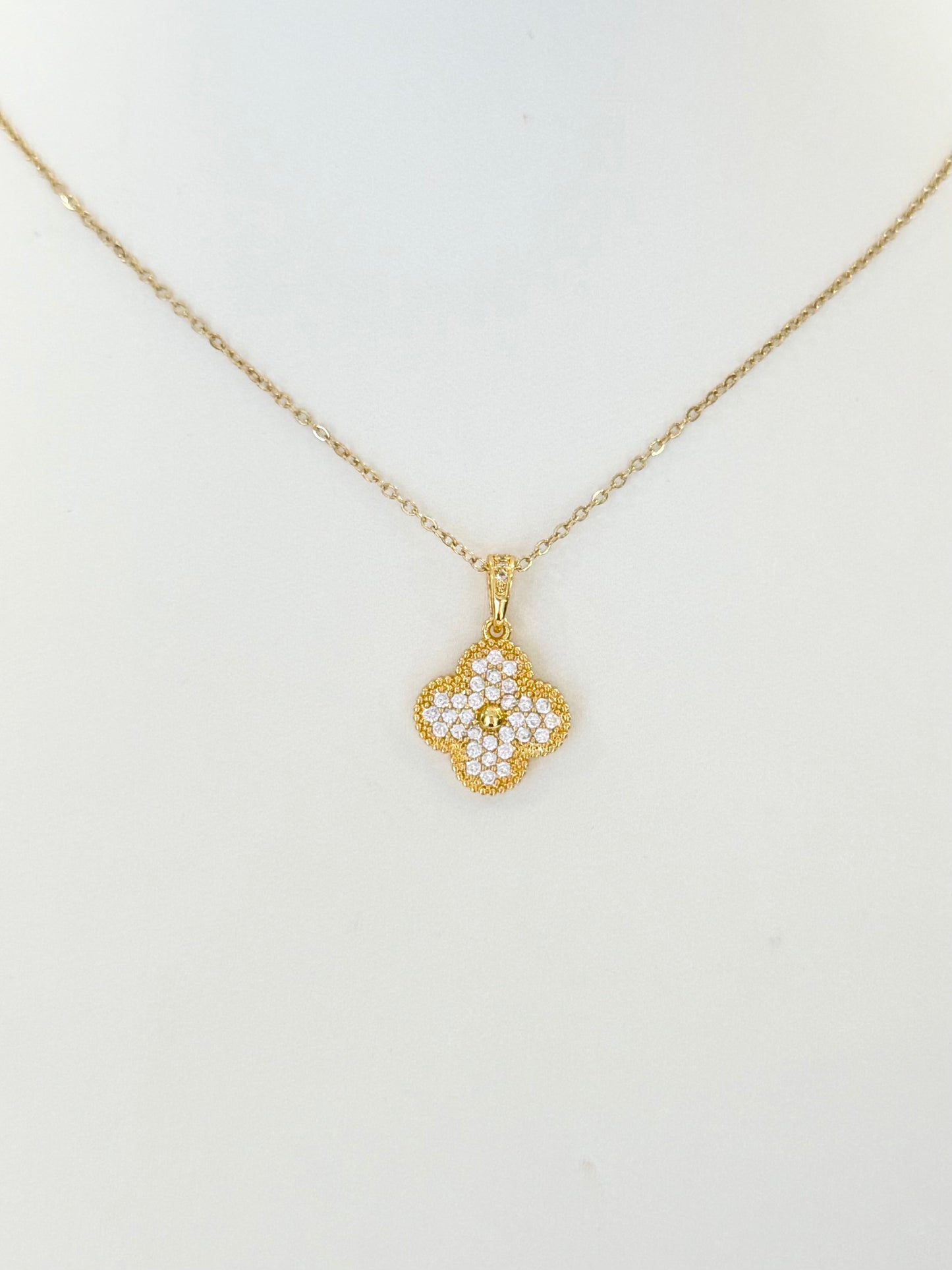 Diamond Clover Pendant Necklace