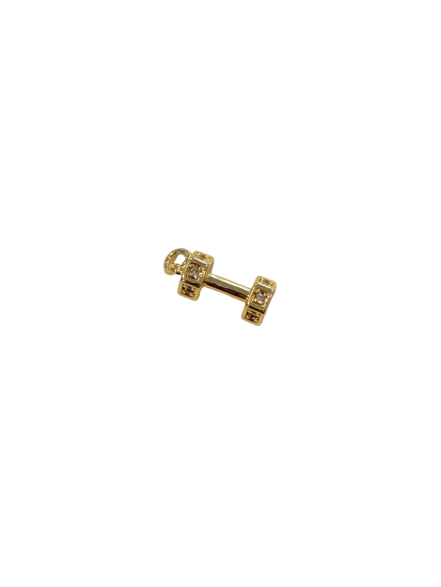 Rhinestone Dumbbell Charm