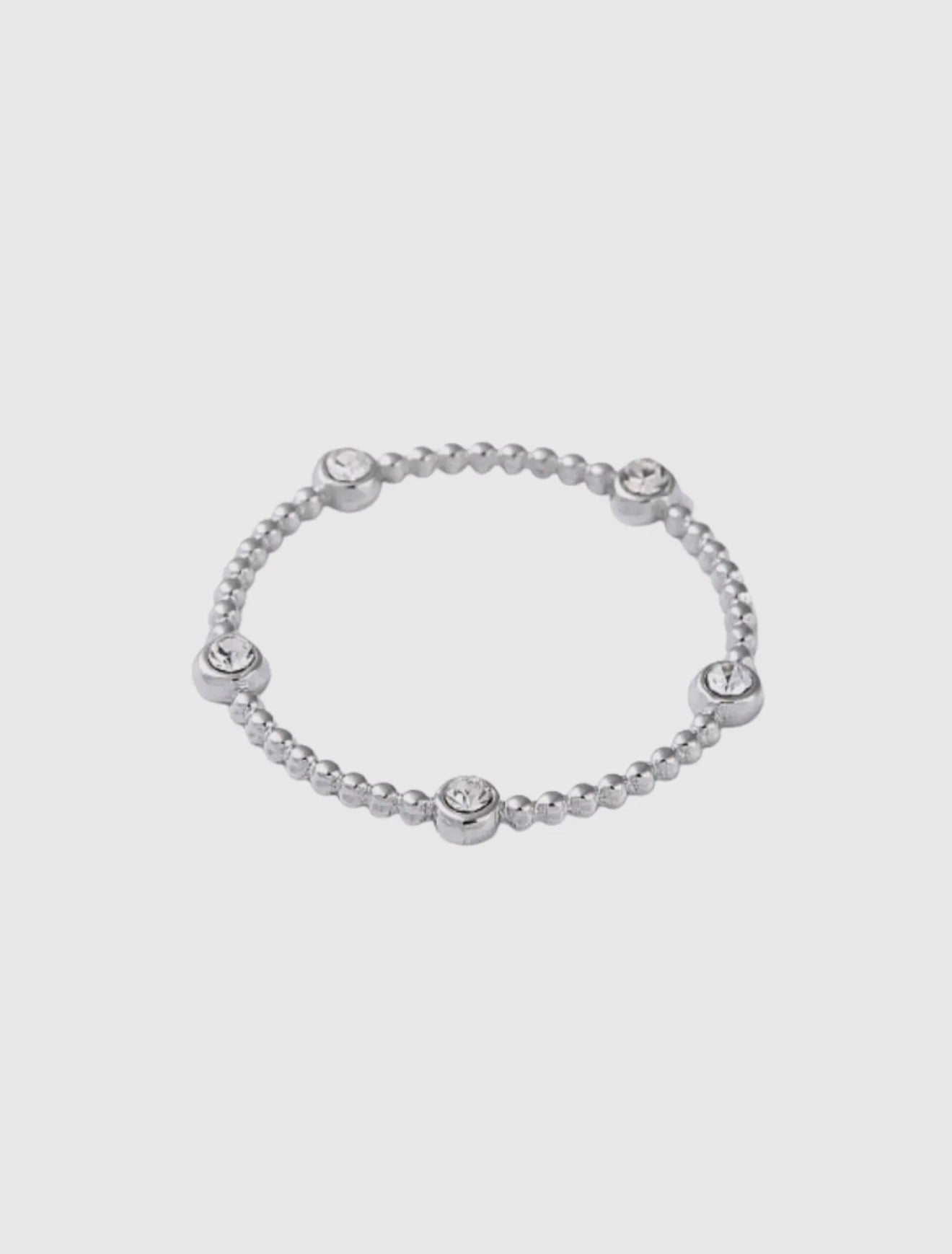 Silver Crystal Hoop Charm