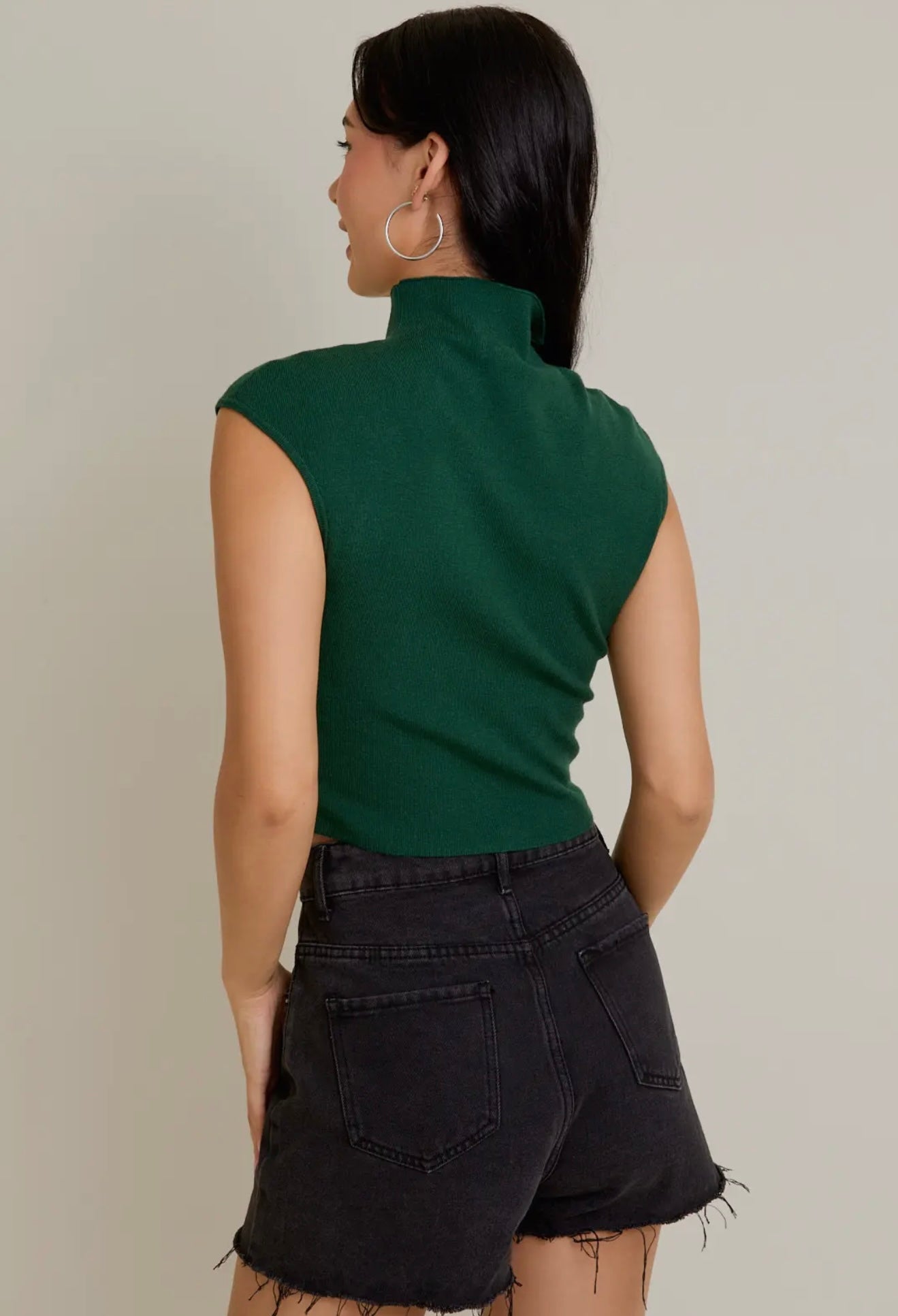 High Neck Sweater Top