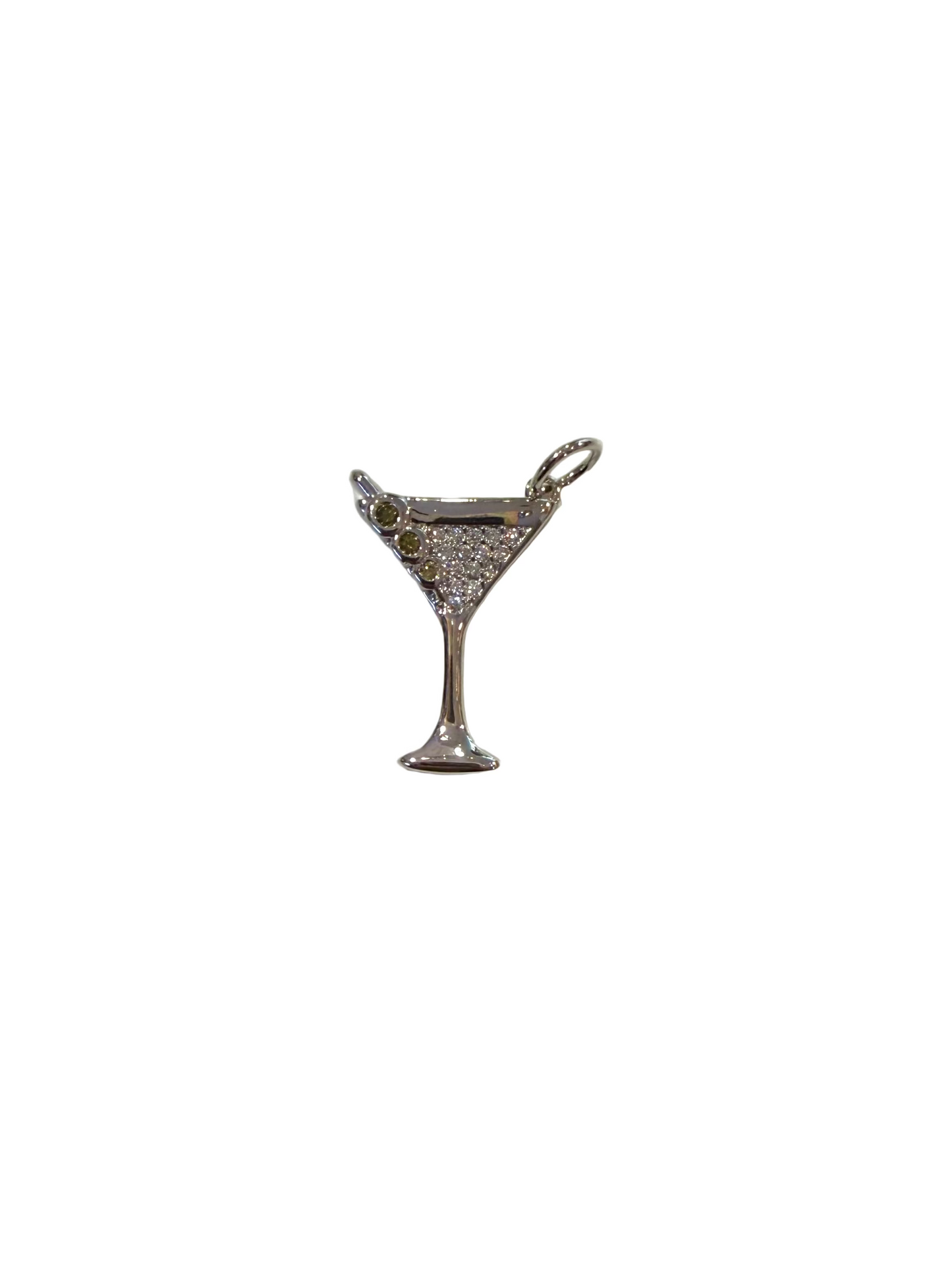 Silver Martini Charm