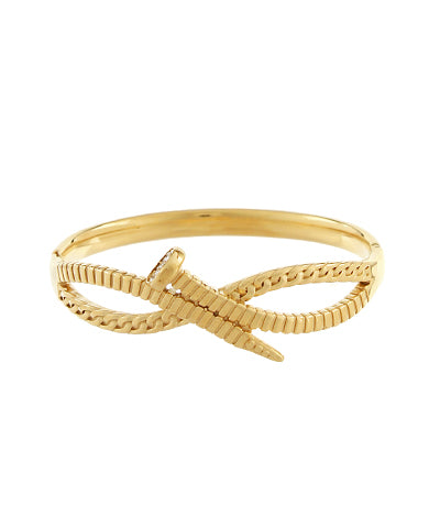 Twisted Nail Bangle Bracelet