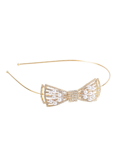 Crystal & Pearl Bow Headband