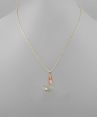 Flower Initial Necklace