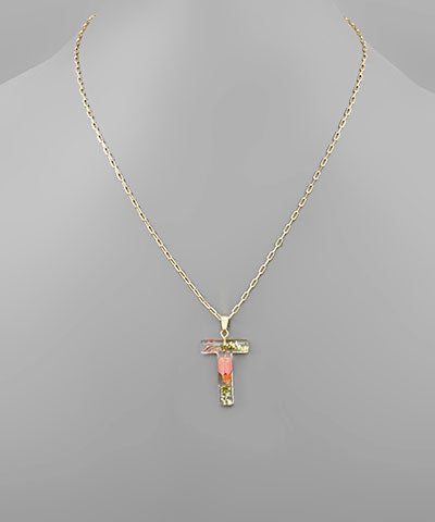 Flower Initial Necklace