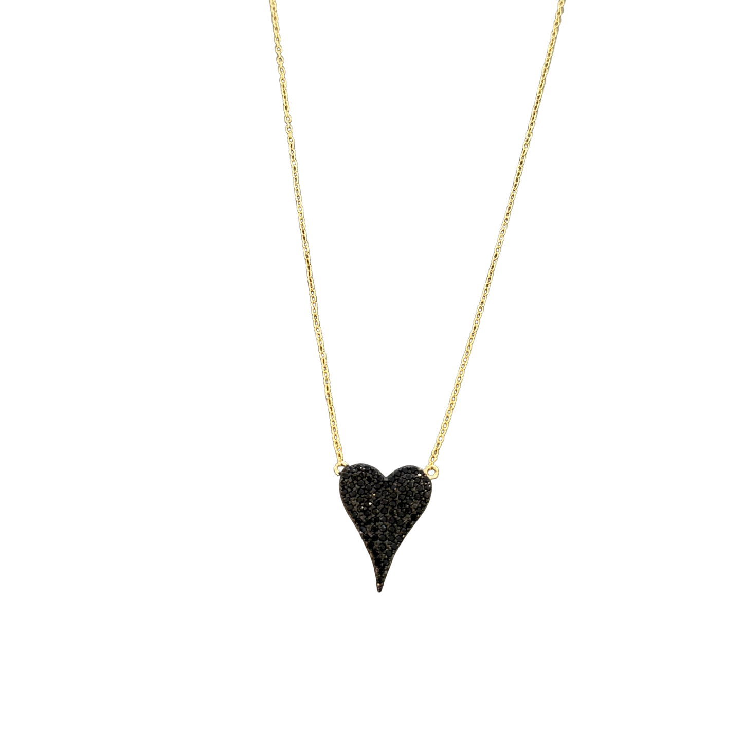 The Perfect Black Heart Necklace