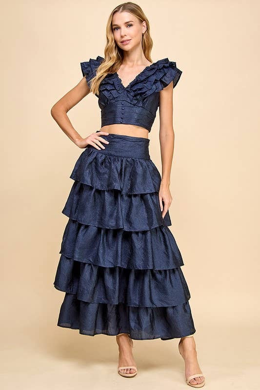 Ruffle Maxi Skirt