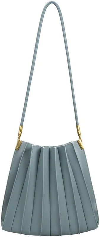 Carrie Pleated Vegan Shoulder Bag