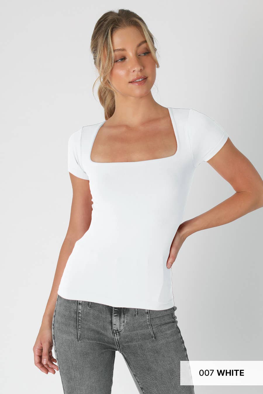 Square Neck Bodycon Tee