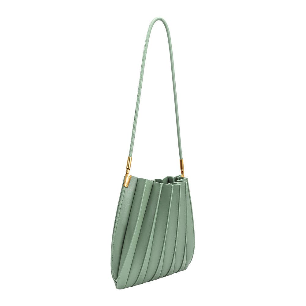 Carrie Pleated Vegan Shoulder Bag