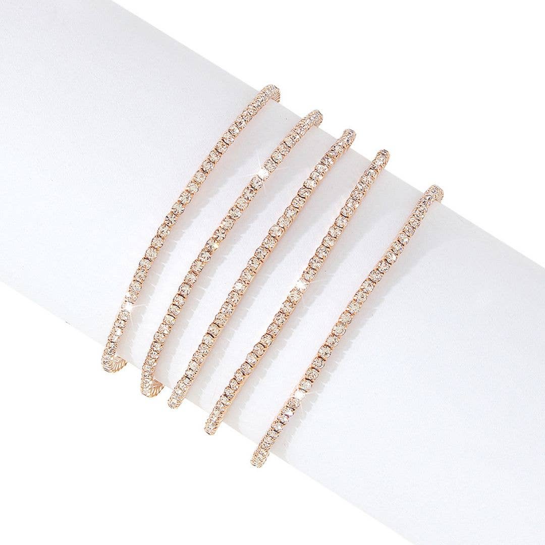 Multi Stretch Crystal Bracelet