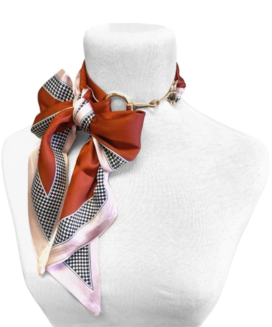 Tarrie Scarf & Buckle Necklace