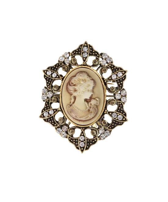 Hepburn Cameo Brooch