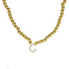 Initial Gold Bead Shell Necklace