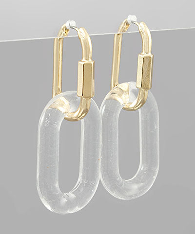 Carabiner & Oval Earrings