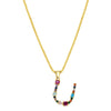 Multi Color Initial Necklace