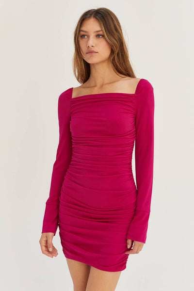 Kylie Ruched Bodycon Mini Dress