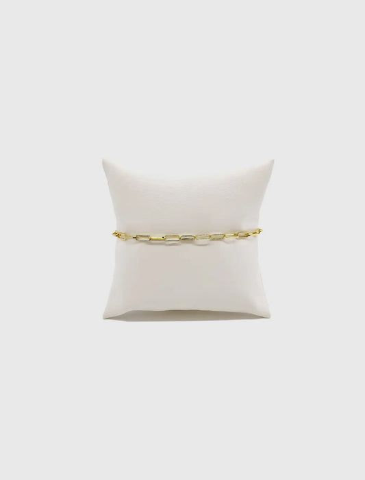 Paperclip Chain Charm Bracelet
