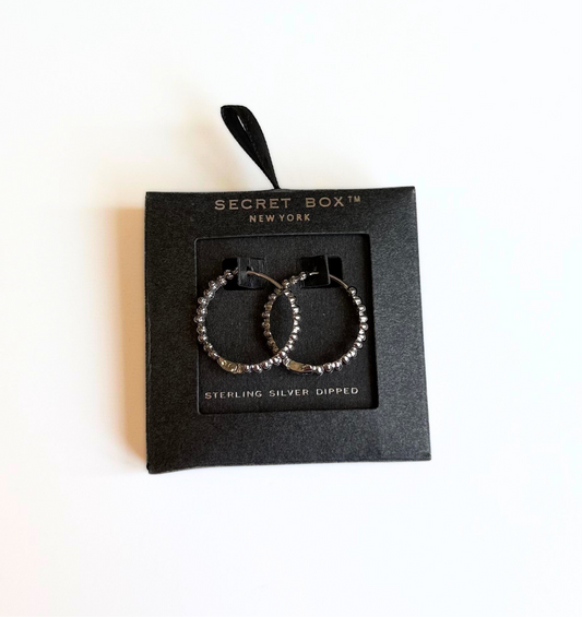 Secret Box - ZigZag Ball Huggie Hoops