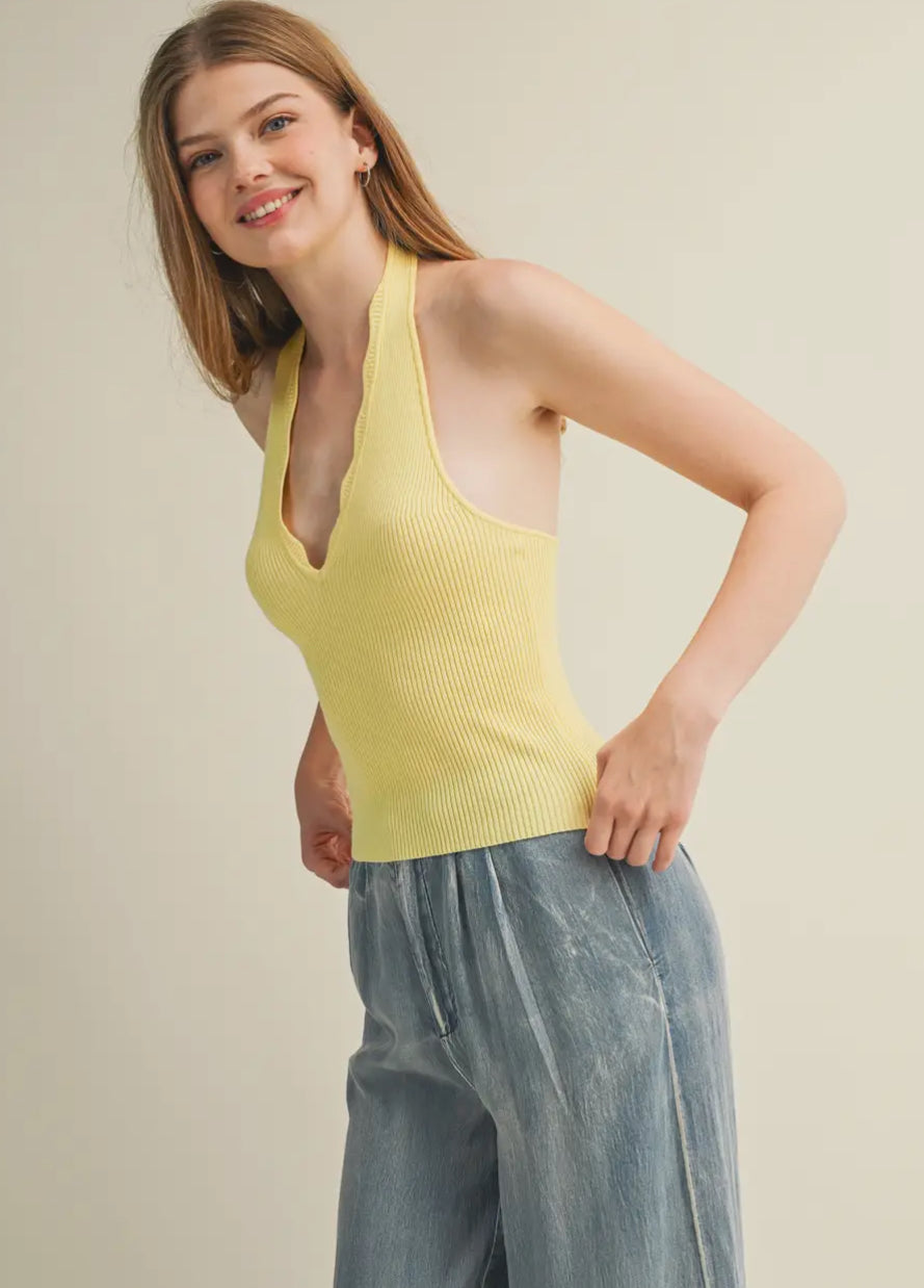 Blair Ribbed Halter Top