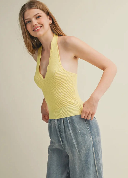Blair Ribbed Halter Top