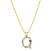 Multi Color Initial Necklace